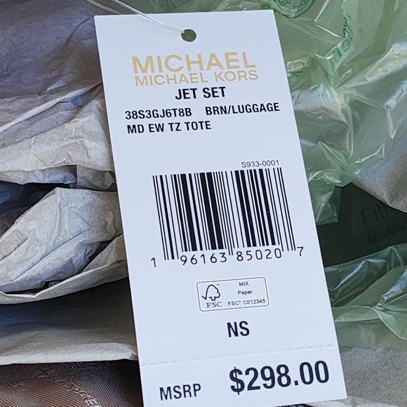 Michael Kors Jet Set Logo MD Tote Brown - Picture 7 of 8